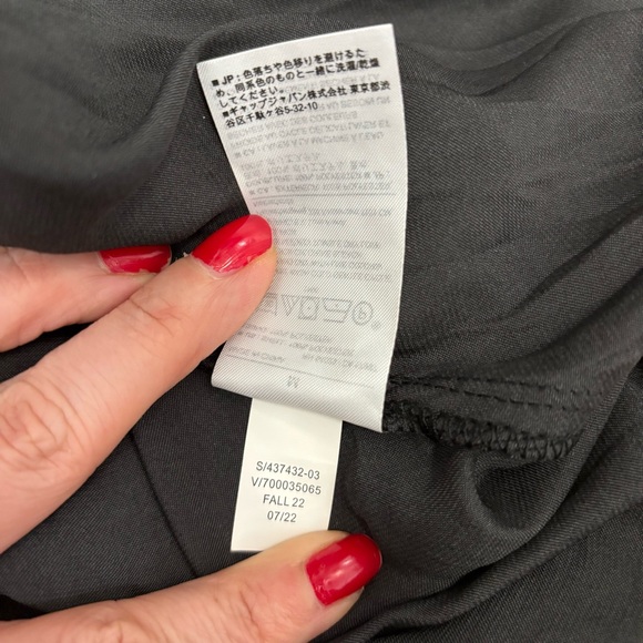 Banana Republic Silky Wrap Lapel Black Maxi Wrap Dress - Picture 9 of 14